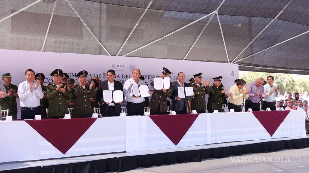 $!Firman convenio para construcción de cuartel militar en San Pedro, Coahuila