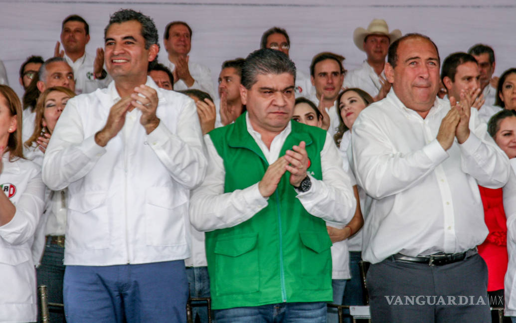 $!Toma protesta como candidato a gobernador por el PRI, Miguel Ángel Riquelme