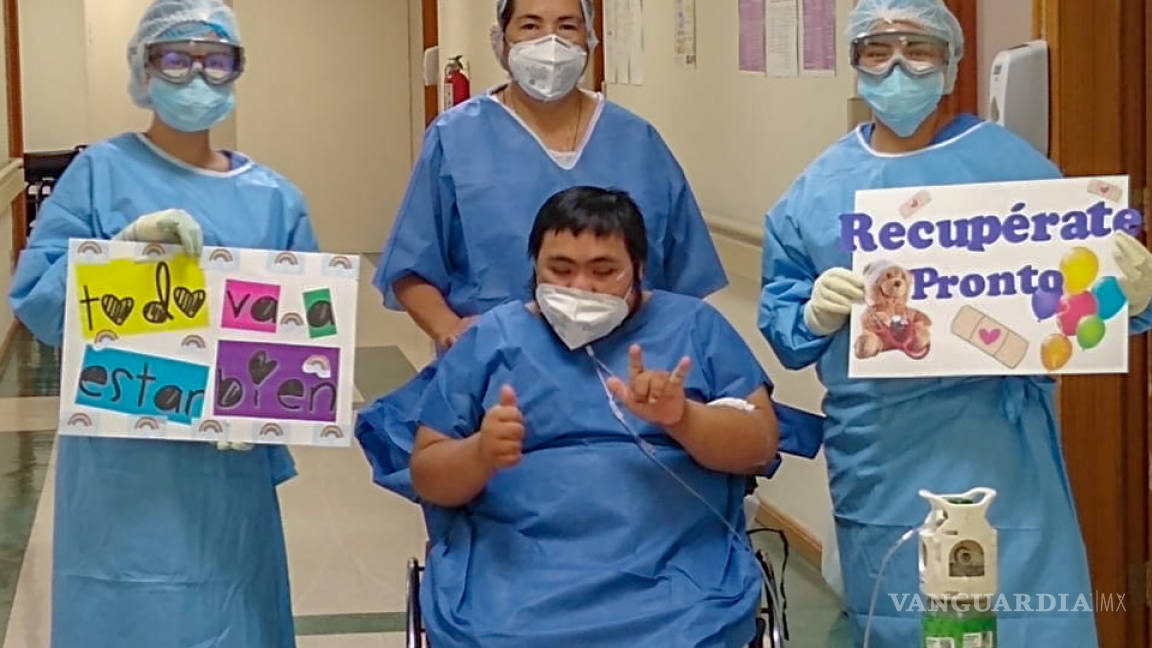 Tras ocho días intubado, joven con Down vence al coronavirus en Saltillo