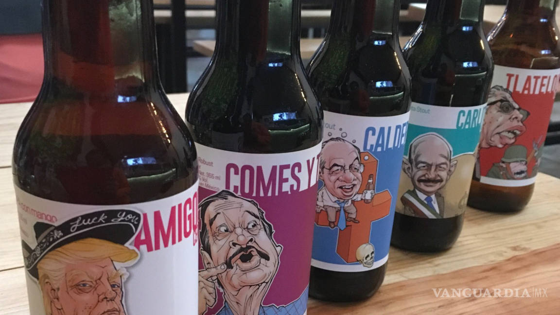 Cervecería mexicana se burla de ex presidentes mexicanos y de Donald Trump