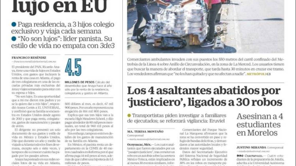 Titulares Prensa Nacional 03/11/2016