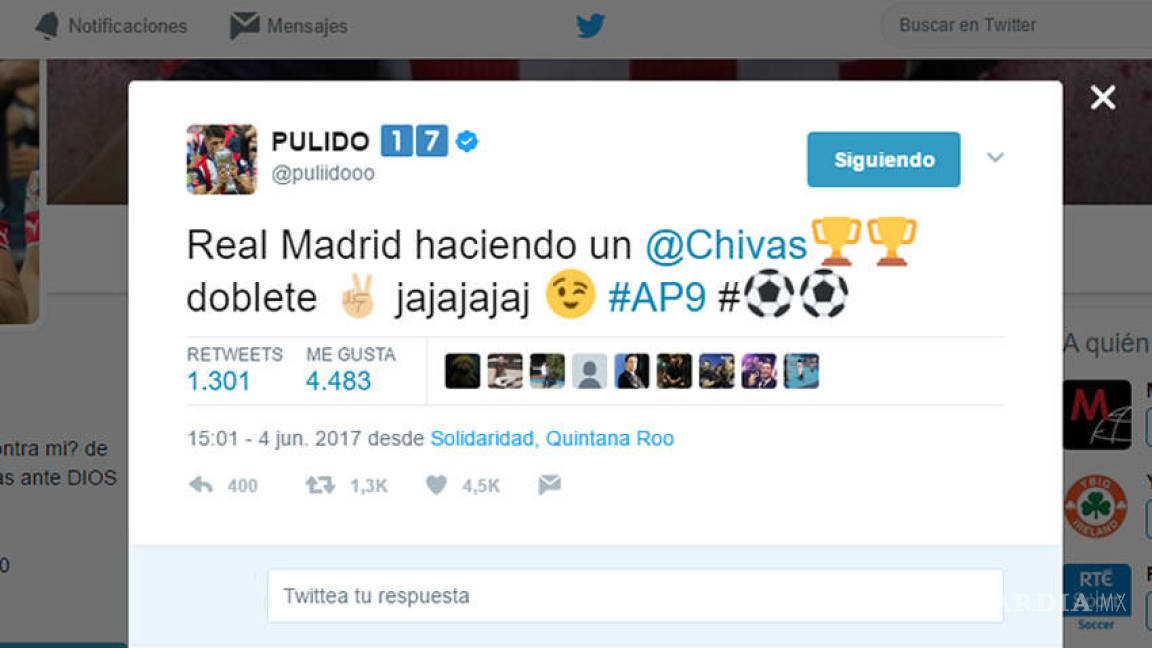 El Real Madrid es como las Chivas, según Alan Pulido