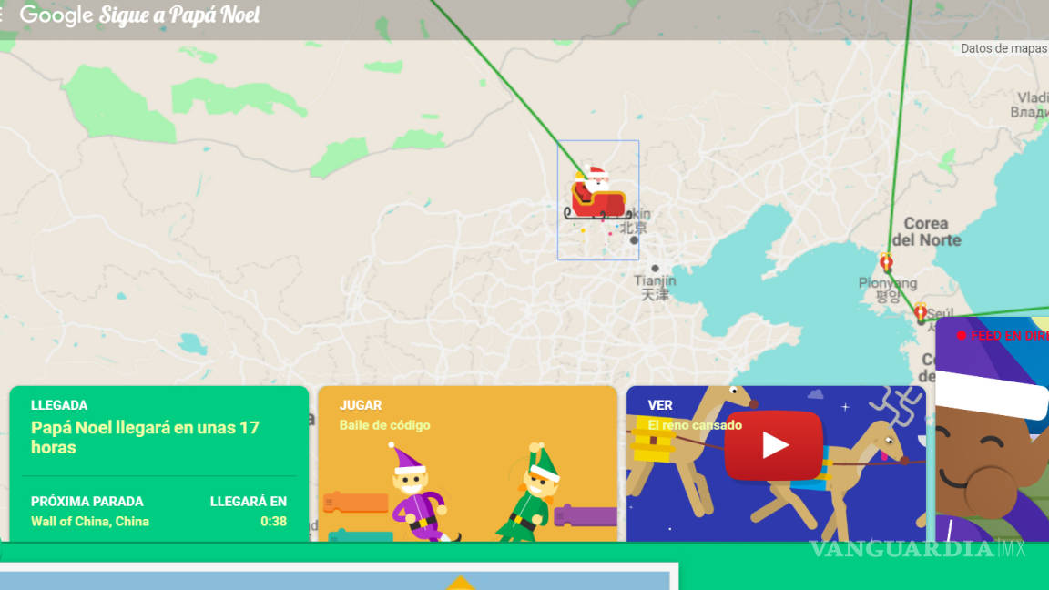 Descubre en que lugar del mundo se encuentra Papá Noel con Google