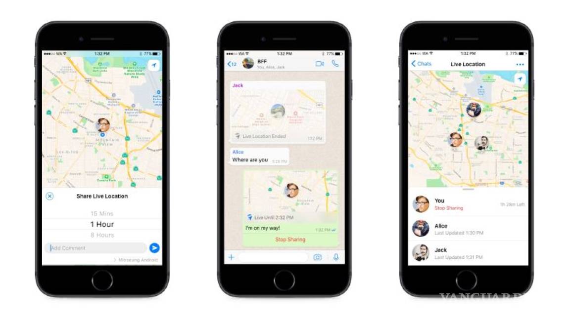 WhatsApp empieza a activar la ubicación en tiempo real para usuarios de iOS y Android