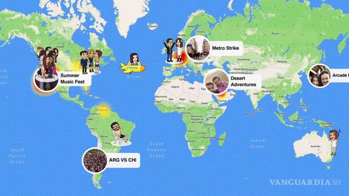 Snap Map, la nueva función de Snapchat para compartir ubicación física