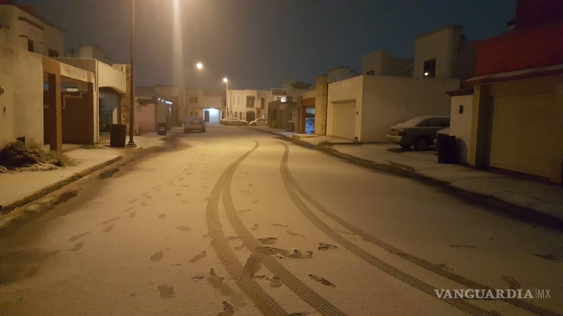 $!Cae nevada en Monclova, Coahuila