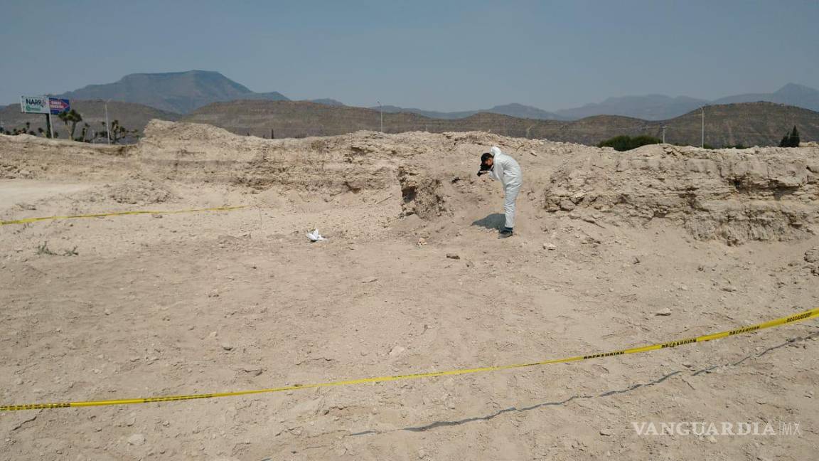 Localizan osamenta al sur de Saltillo; un cráneo y un fémur fueron hallados en un terreno