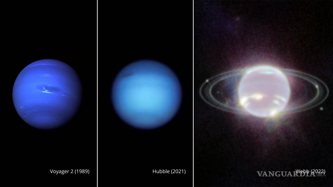 NASA publica maravillosas nuevas fotos tomadas por el Telescopio Espacial James Webb de Neptuno y sus anillos