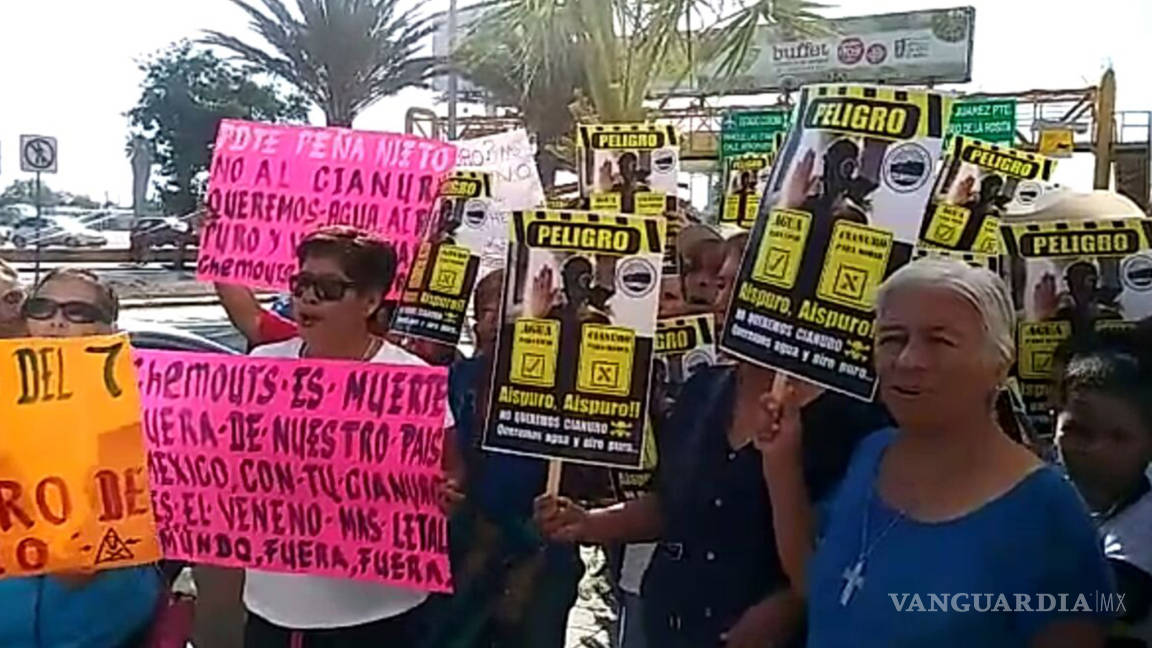 Protestan por instalación de planta de cianuro en La Laguna