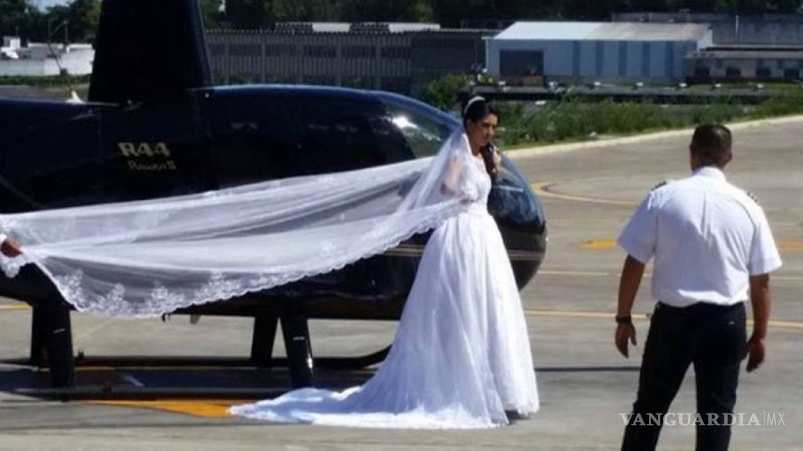 Helicóptero en que iba a su boda se accidenta, fallece novia