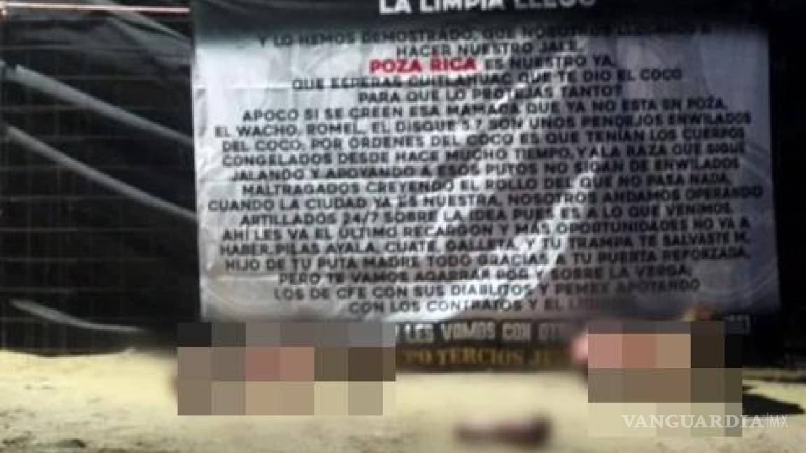 Dejan un cuerpo desmembrado con mensaje para Cuitláhuac García cerca de Poza Rica