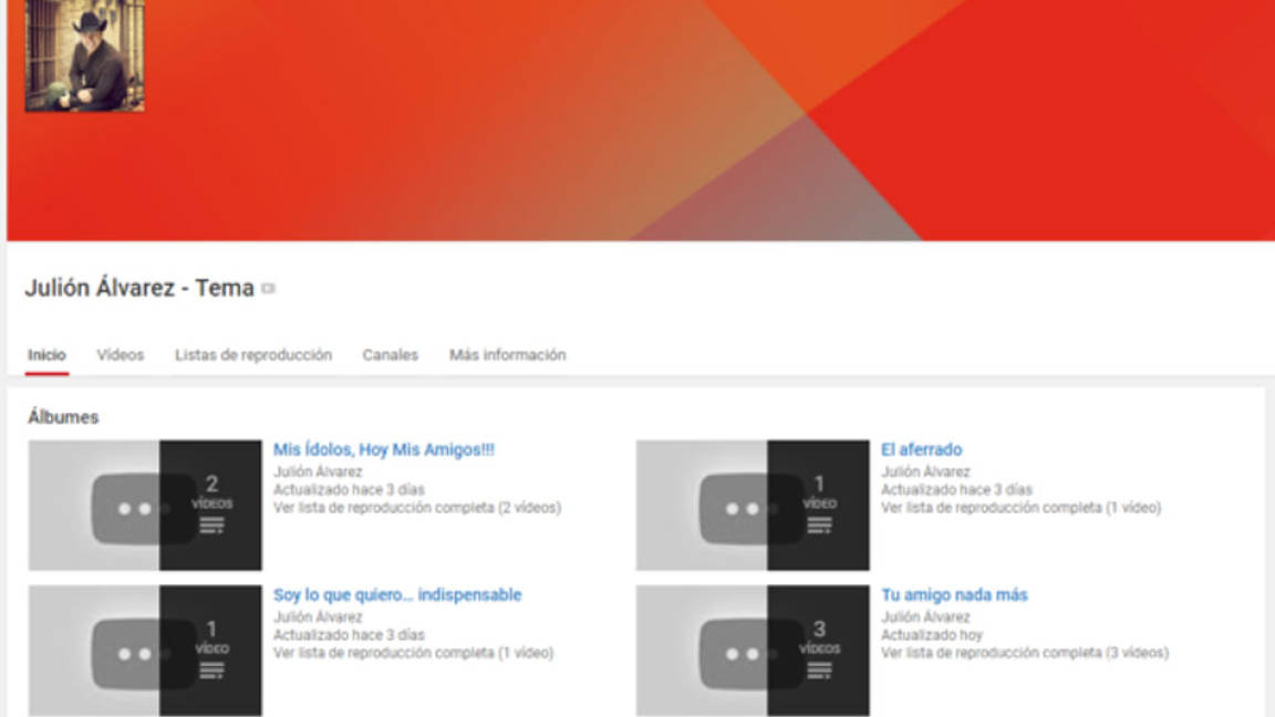 YouTube desaparece videos de Julión Álvarez