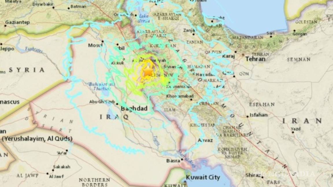 Terremoto de magnitud 7,2 sacude la frontera entre Iraq e Irán