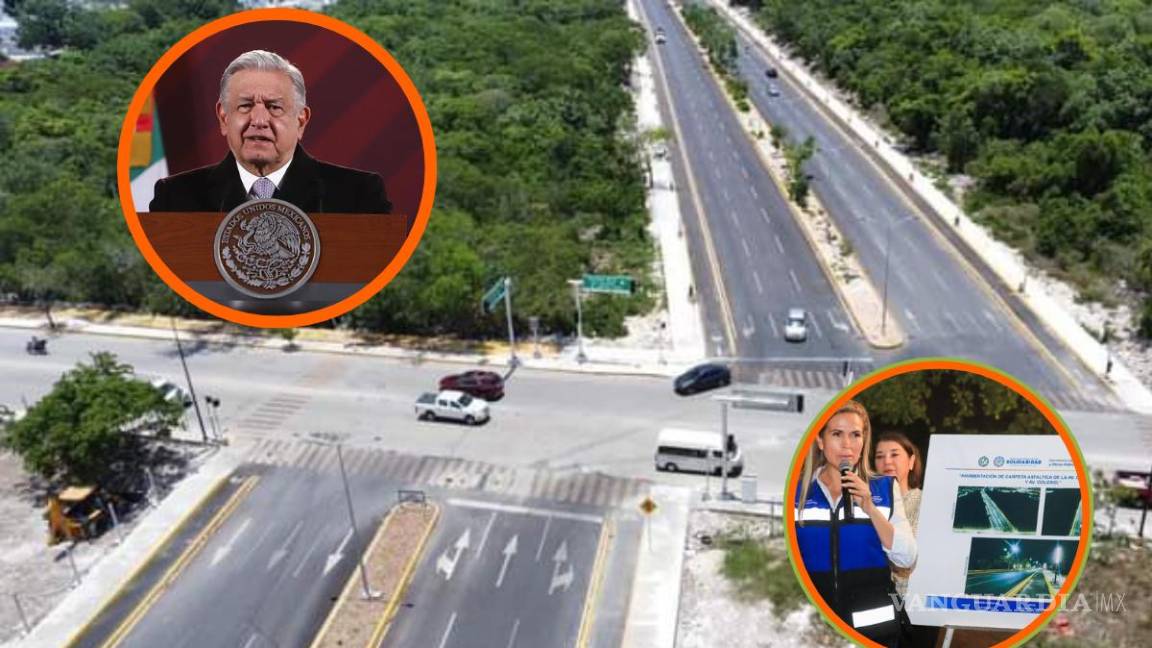 La carretera ‘chueca’ de Playa del Carmen es real, pero no la construyó AMLO; desmienten fake news en ‘Mañanera' (Fotos)