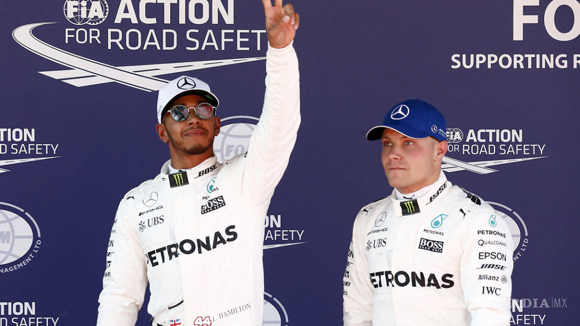 Hamilton gana la pole del GP de España; Checo al octavo