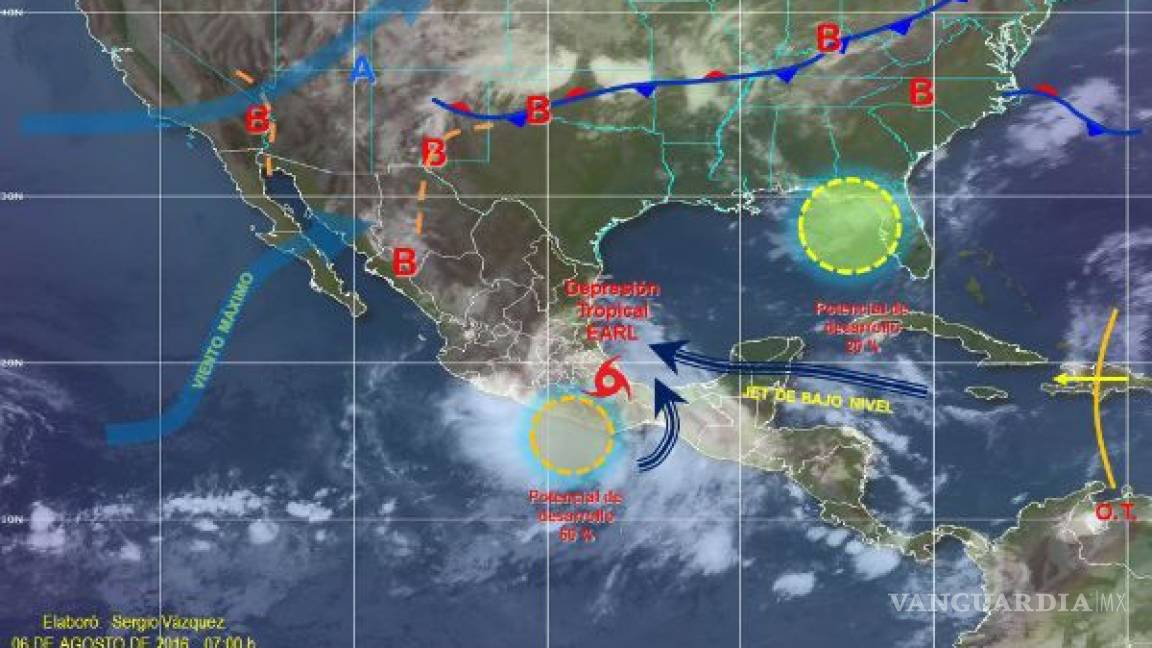 Earl se degrada a depresión tropical entre Puebla y Veracruz