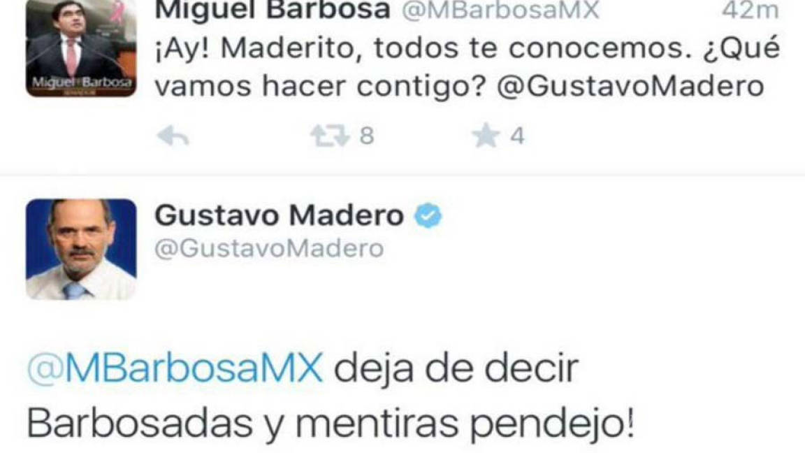 'Deja de decir Barbosadas pen...', le dice Madero a Barbosa en Twitter