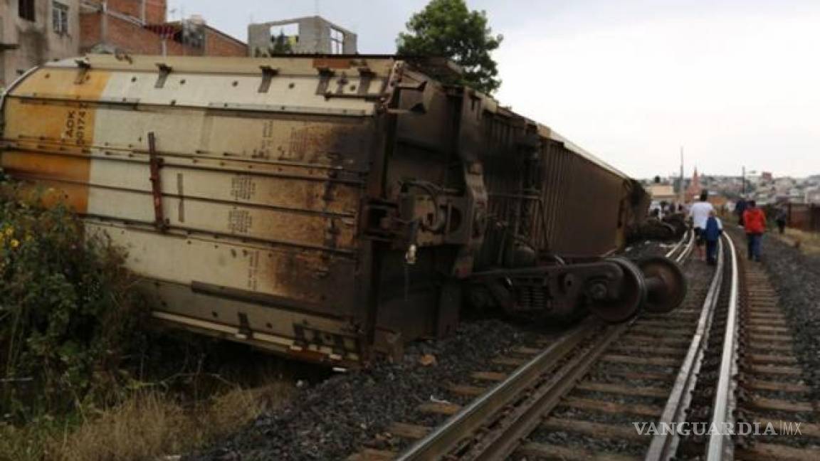 Descarrilan 19 vagones de tren en Zacatecas