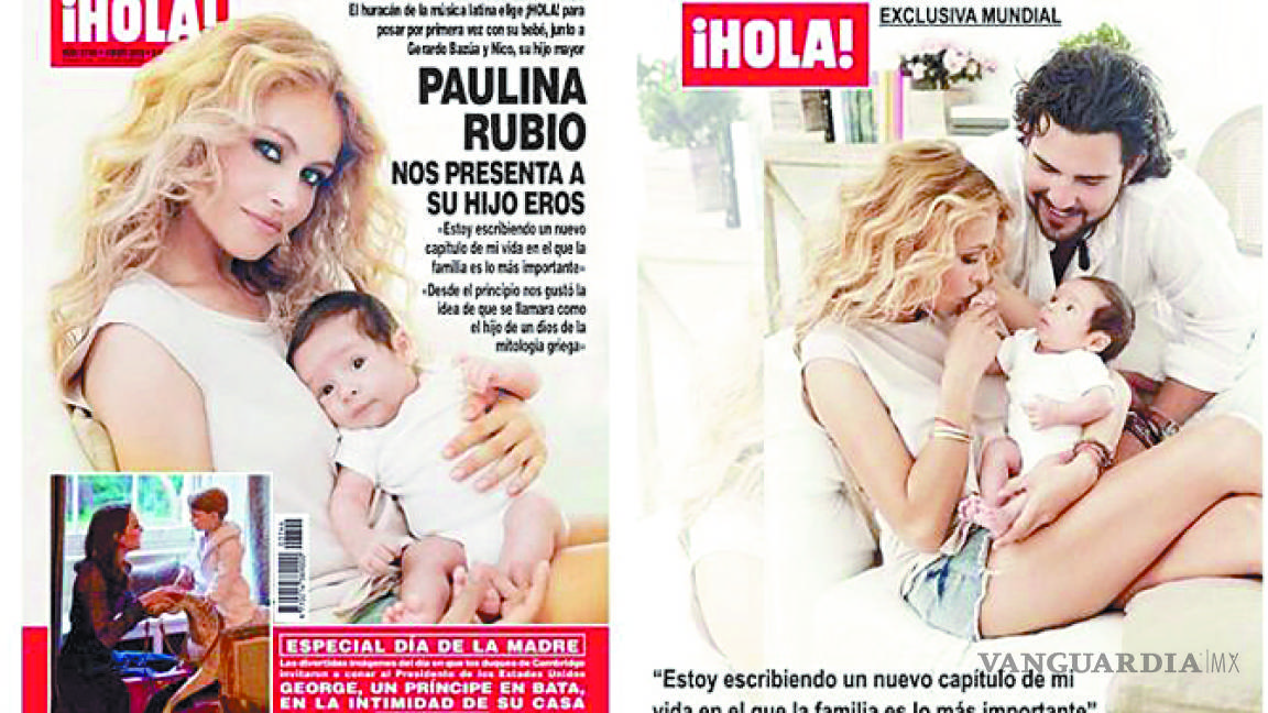 Paulina Rubio presenta a su hijo Eros
