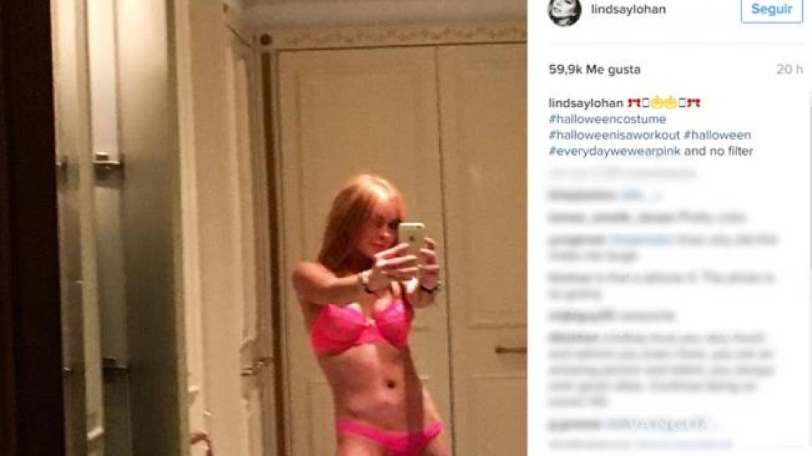 Lindsay Lohan comparte foto en lencería