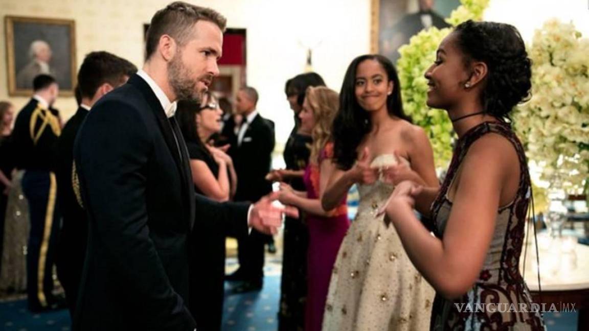 Sasha Obama se pone nerviosa al conversar con Ryan Reynolds