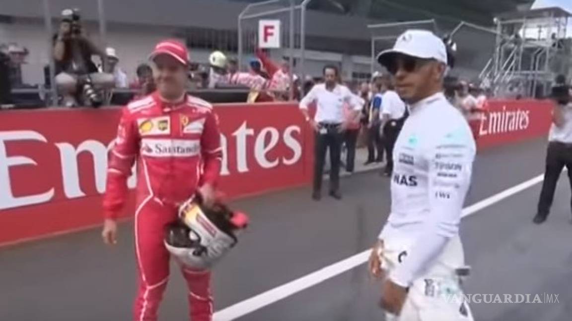 Hamilton se niega a darle la mano a Vettel