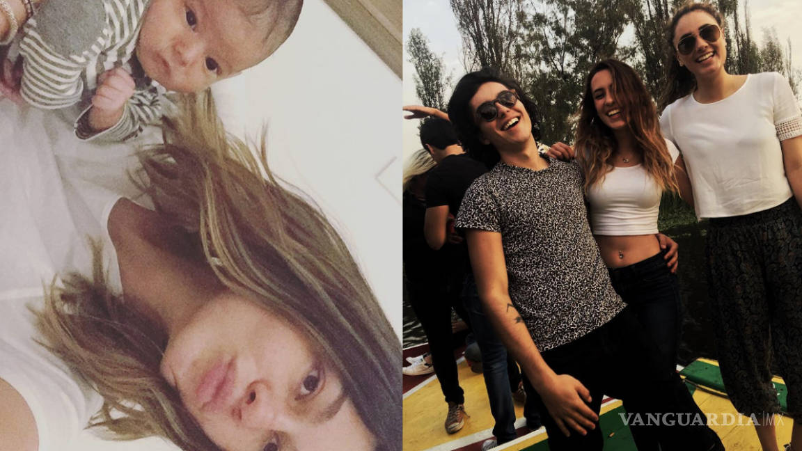 Natália Subtil cuida a su hija Mila, mientras Sergio Mayer Mori se divierte con amigas
