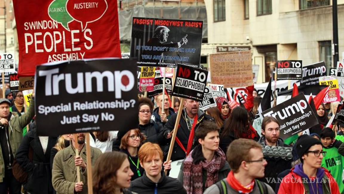 Protesta en Londres por la invitación a Trump a hacer una visita de Estado