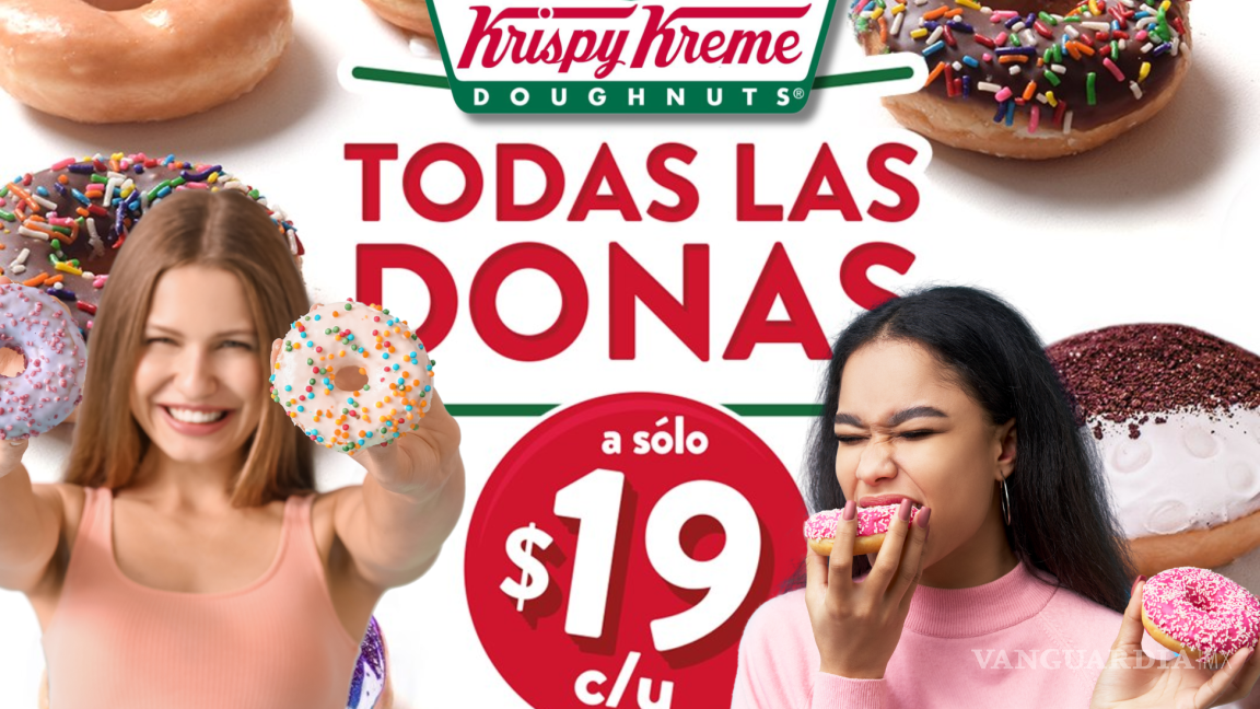 ¿Un gustito? Krispy Kreme pone TODAS sus donas a 19 pesos durante estos días
