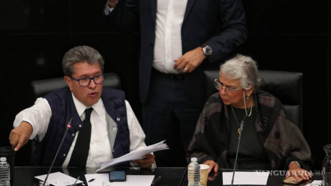 $!Ricardo Monreal y Olga Sánchez Cordero en la Novena Reunión Plenaria Grupo Parlamentario Morena 2022.