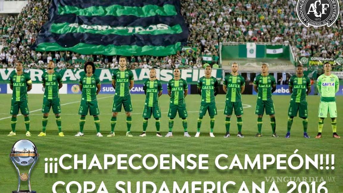 Chapecoense campeón, le otorgan título de la Copa Sudamericana