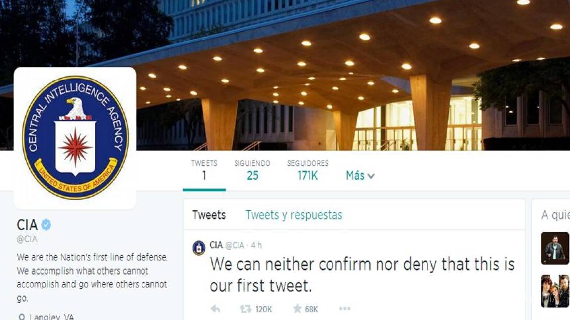 CIA abre cuenta de Twitter