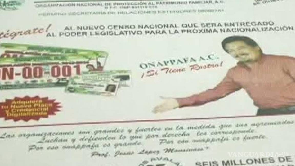 Onappafa acudirá al Senado para buscar regularización