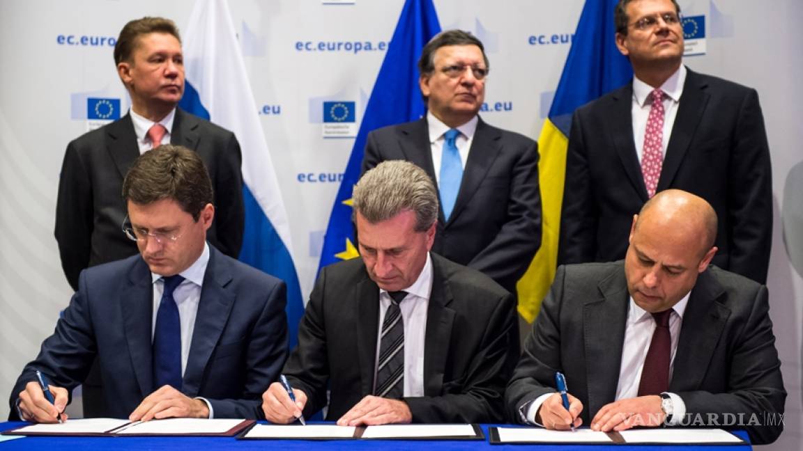 Fin a la crisis de gas; Rusia, Ucrania y la UE firman acuerdos