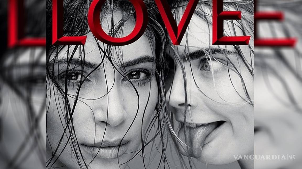Kim Kardashian y Cara Delevingne se juntan en la portada de 'Love'