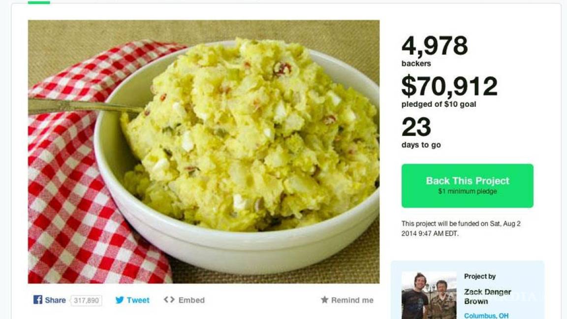 'Cocinan' la ensalada de papa financiada en Kickstarter