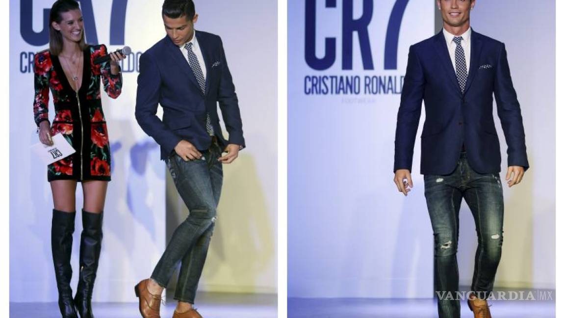 Promociona Ronaldo en Portugal su nueva línea de calzado