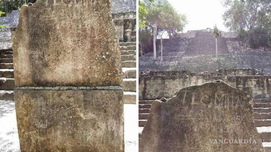 Vandalizan zona arqueológica de Calakmul; alumnos de Veracruz, presuntos autores