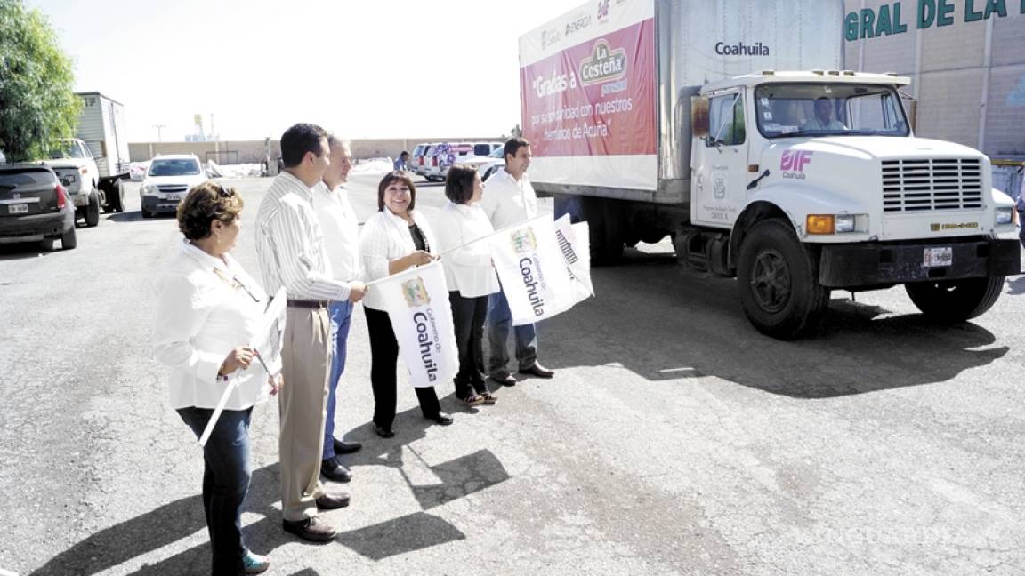 Congreso de Coahuila manda camiones con más víveres para Ciudad Acuña