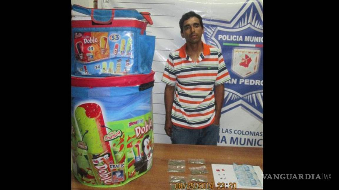 Narco-menudista también vende helados en San Pedro