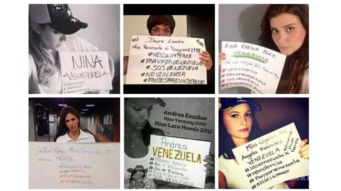 Reinas de belleza abogan por la paz en Venezuela