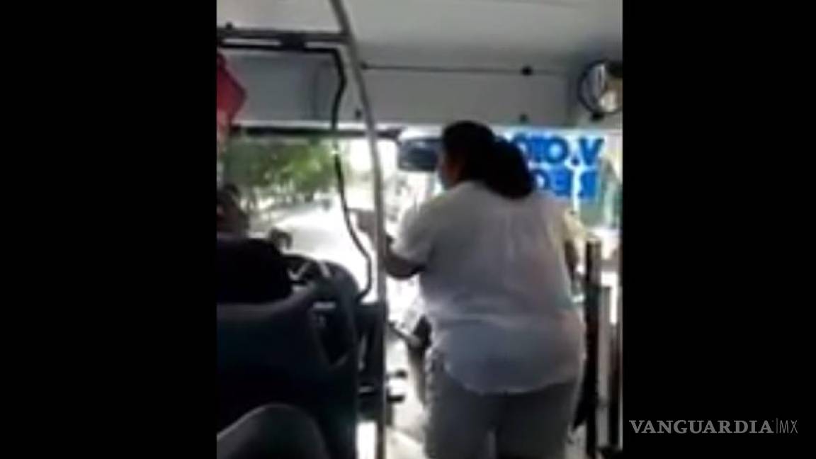 Surge en Cancún #LadyRuta5; agrede a chófer de autobús y a pasajero