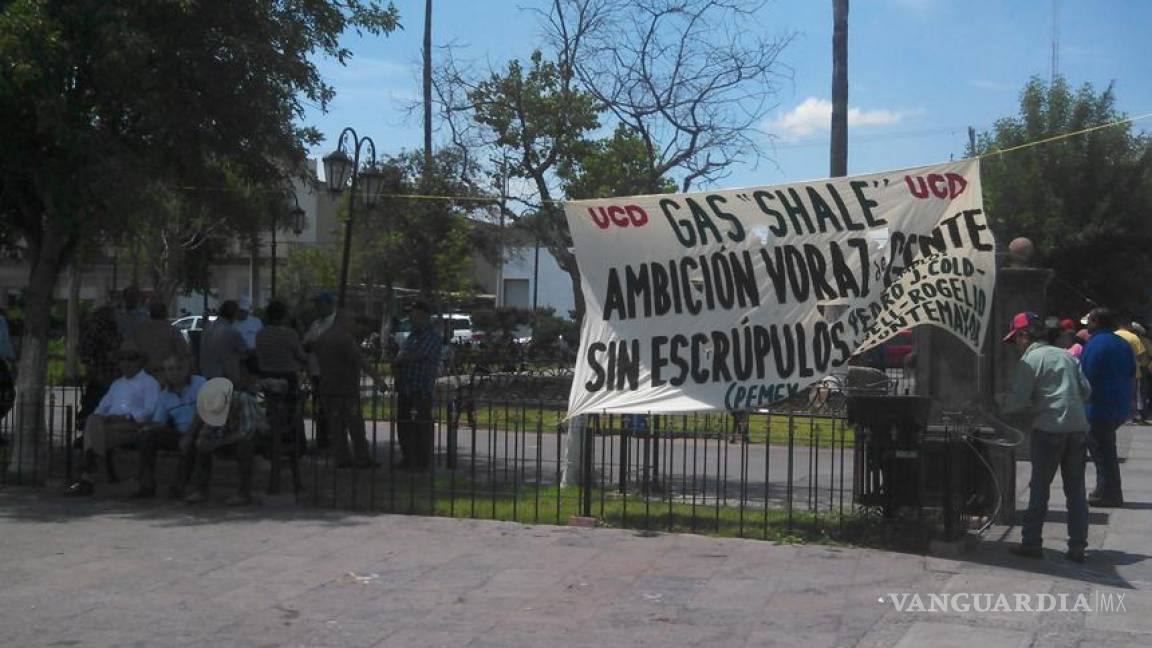 Protestan en contra de extracción del gas shale en Coahuila