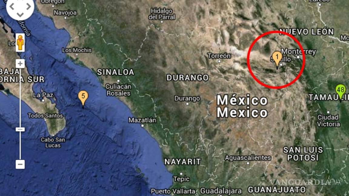 Saltillo sufre sismo de 4 grados Richter