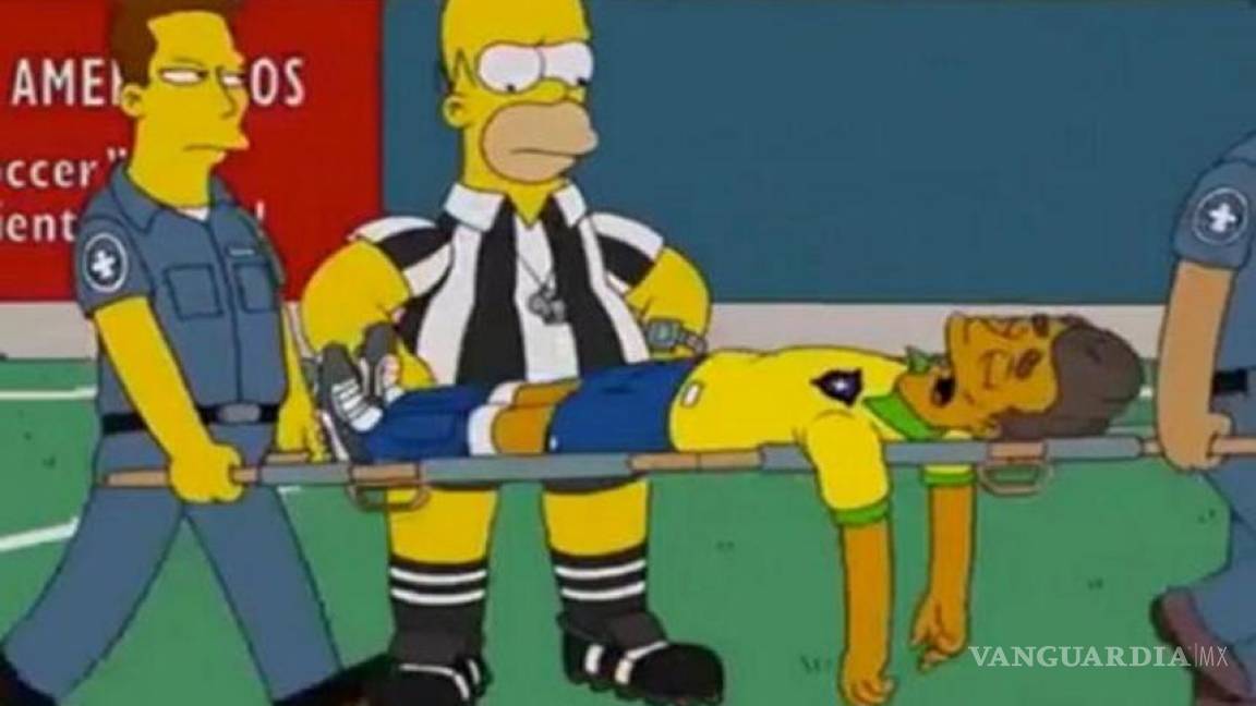 Los Simpsons pronosticaron la lesión de Neymar