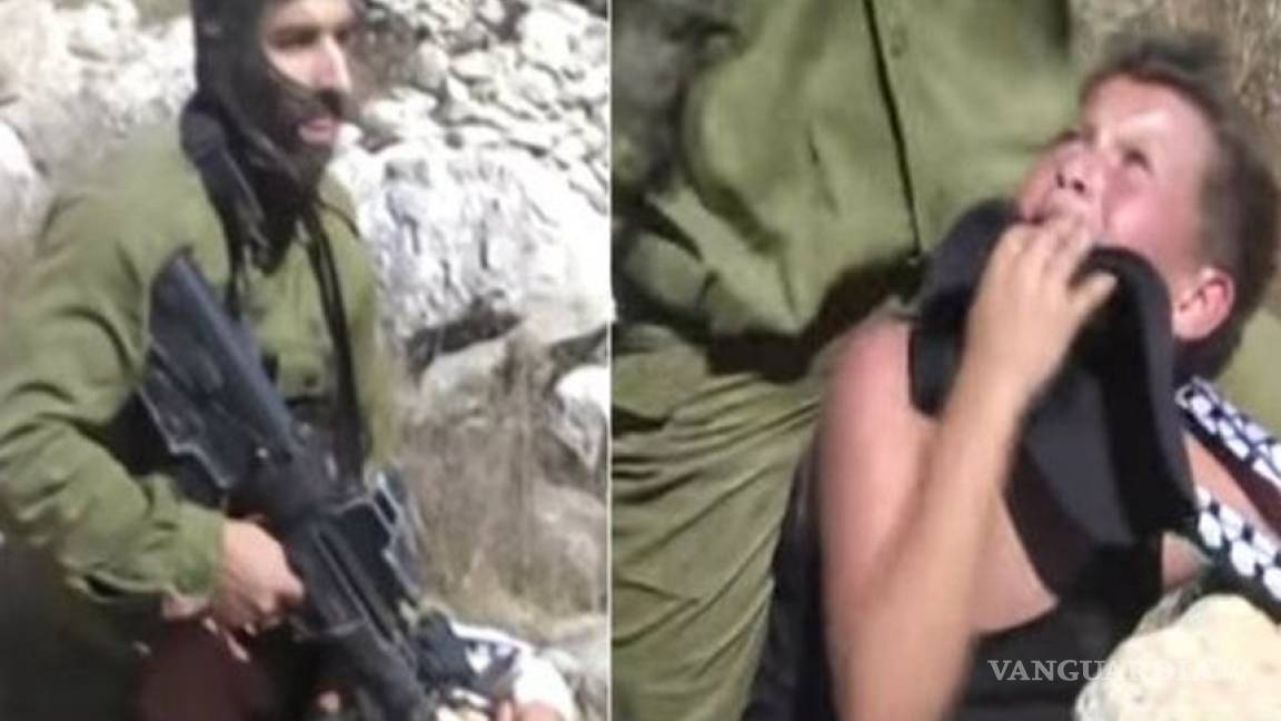 Captan violenta detención de menor por soldado israelí