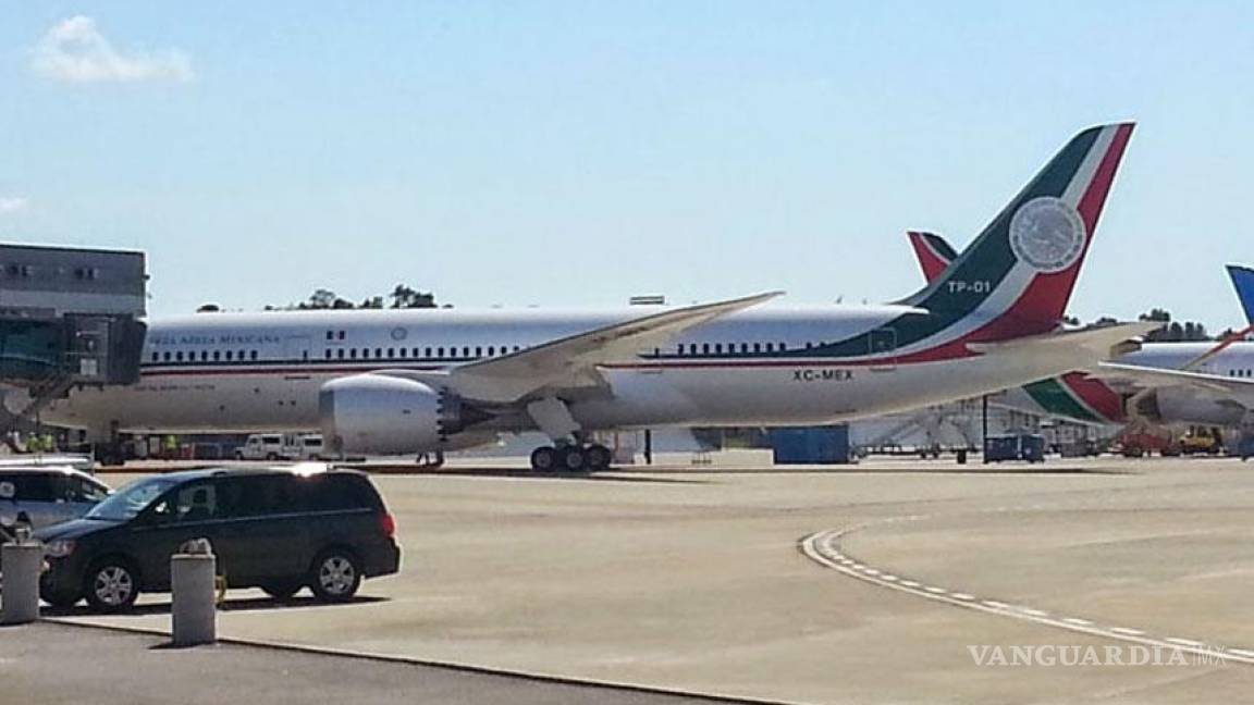 Arriba el nuevo avión presidencial a base área de Santa Lucía; costó 7 mil mdp