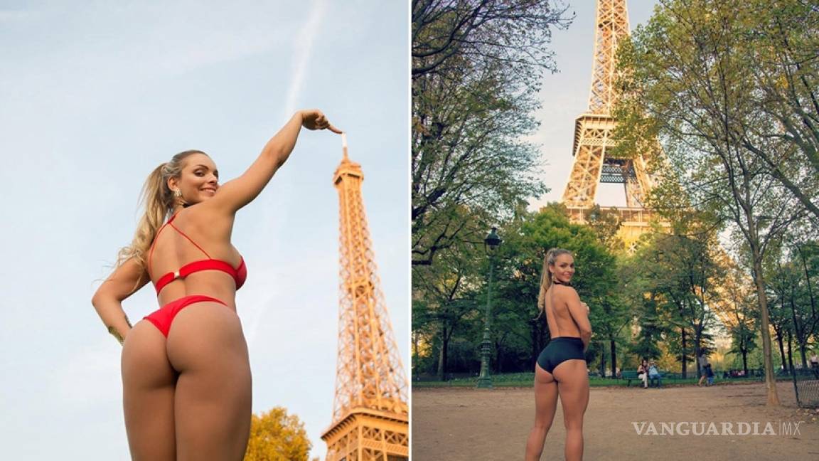 Miss Bumbum presume cuerpo en topless en París, casi es arrestada