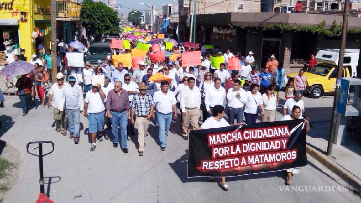 Ciudadanos se manifiestan en Matamoros contra el alcalde