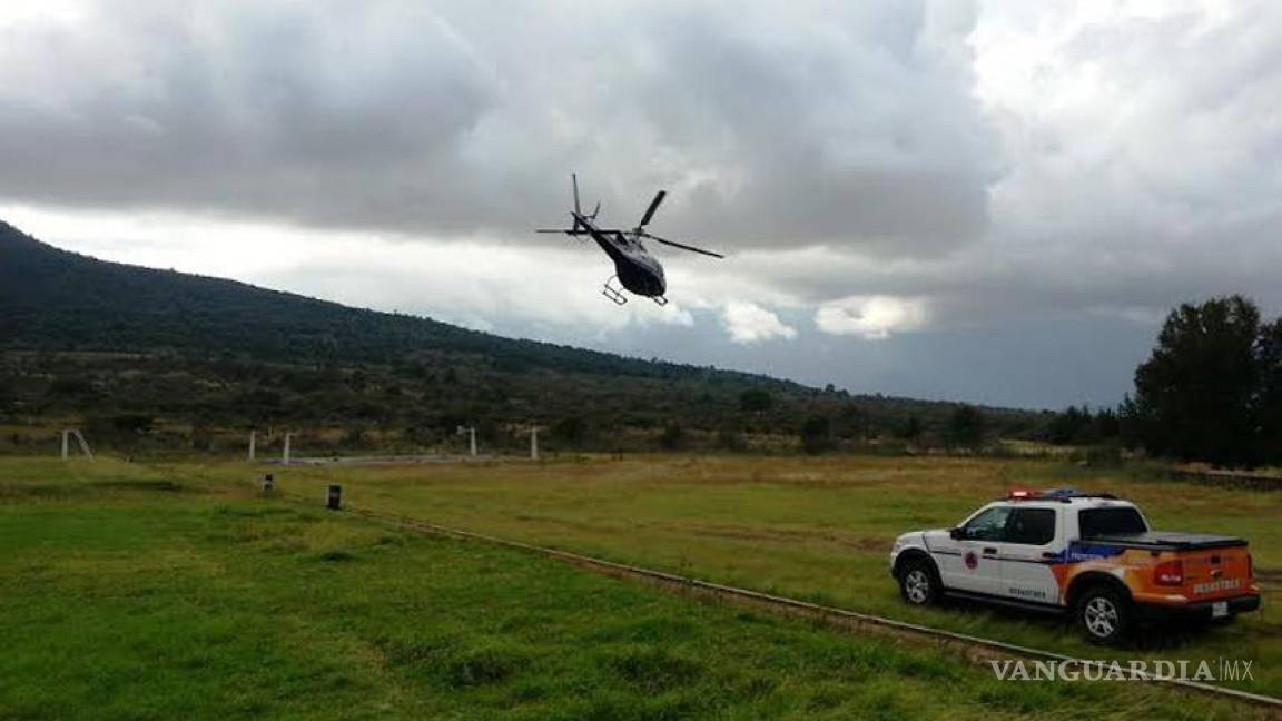 Se desploma helicóptero del Estado de México; hay dos muertos